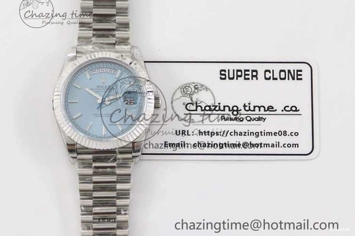 Edition 40mm 904L TWF A2836 SS Ice Date SS on Steel Bracelet Dial 1:1 Day Blue Best 0108